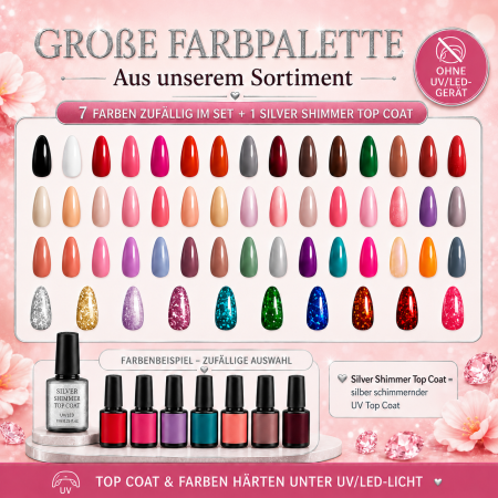 Silver UV Nail Polish Set - 20 tlg. UV Nagellack Set